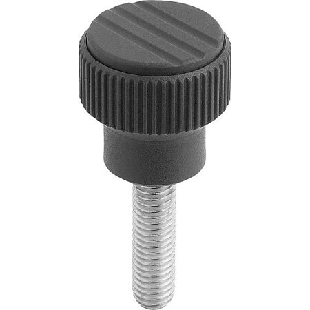 Kipp Knurled Knobs, external thread, metric K0247.0105X12